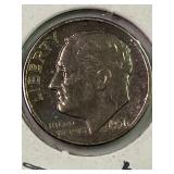 1956 Proof Silve Dime Rainbow toned Rev/obv