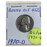 1970 Rotated Die 45% Nickel
