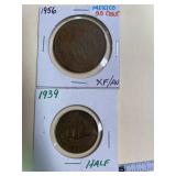 1939, 1956 Old Copper Coins