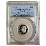 PCGS 1979-S TYPE II PR-69 DCAM Roosevelt Dime
