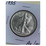 1935 Walking Liberty AU/BU Nice