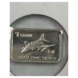 .999 Silver F-4 Fighter Jet Silver Bar