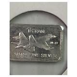 .999 Silver 50-27 Fighter jet silver bar
