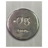 1/20 oz .999 Hand Poured Silver round RARE