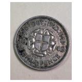 1942 Silver 3 Pence England