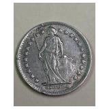 1959 Swiss Silver 1/2 Franc