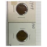 1909, 1910 Wheat Cents