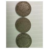 1904, 1906, 1907 V Nickel Collection