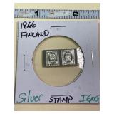 1866 Franklin Mint Silver Stamp Bar