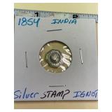 1854 Franklin Mint Silver Stamp Bar