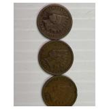 1890, 1903, 1907 Indian Head Cents