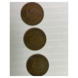 1903, 1881, 1906 Indian head cents