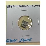 1845 Franklin Mint Silver Stamp Bar