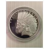 Silvertowne Indian 1 Ounce Silver Round