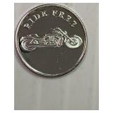 Ride Free 1 Gram Silver Round