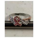 Breast Cancer Awareness Ring Size 8