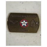 Operation Iraqi Freedom 64th CSG Dog Tag