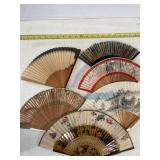 Handheld Folding Fans Lot of 6