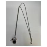 Marc by Marc Jacobs Black Lock Clock Necklace