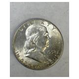 1952 D Franklin Silver Half Dollar