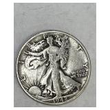 1942 D Walking Liberty Silver Half Dollar