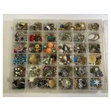 2 Boxes of Costume Jewelry and Earrings