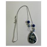 Deep Blue / Green Stone Necklace