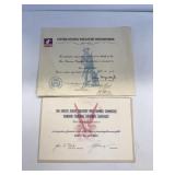 WWII War Bond Certificates 1943 & 1944