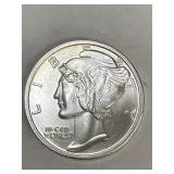 Mercury Dime 1 Ounce Silver Round