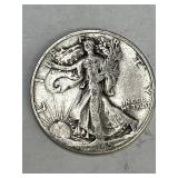1945 DWalking Liberty Silver Half Dollar