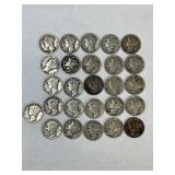 26 Mercury Silver Dimes