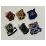 Vintage Lot of 6 ROTC Army Pins