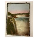 Vintage photo maybe with butterfly wings-glass is