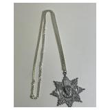 Large Egyptian Pendent and Chain Necklace