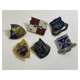 Lot of 6 Vintage ROTC Army Pins