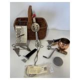 Basket of Old and New Kitchen items