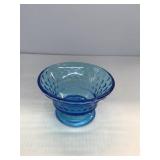 Blue Hobnail Glass Goblet