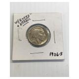 1936S Buffalo  Nickel w/horns & Braid