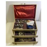 Vintage Jewelry Box Full of Jewelry