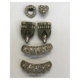 6pcs Art Deco clinch style jewelry