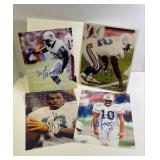Lot of 4 Miami Dolphins Autographed 8x10 Pictures