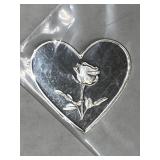 1 Gram Silver Heart w/rose