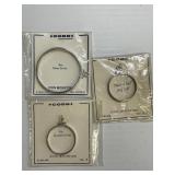 3 Coin Mounting Sterling Cobb-Quarter silver dolla