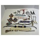Huge Lot of Vintage Native American Beaded Jewelry
