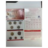2001 Denver US Mint Set Uncirculated Coins