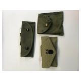 WWII 1944 Bearse sight case, pouch-3 items