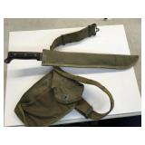 Belt with Machette and pouch