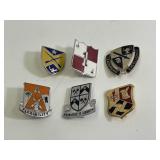 Lot of 6 Vintage ROTC Army Pins