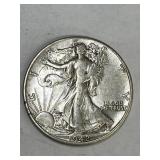 1942 Walking Liberty Silver Half Dollar