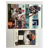 Football Jersey Relic Cards Lot of 3